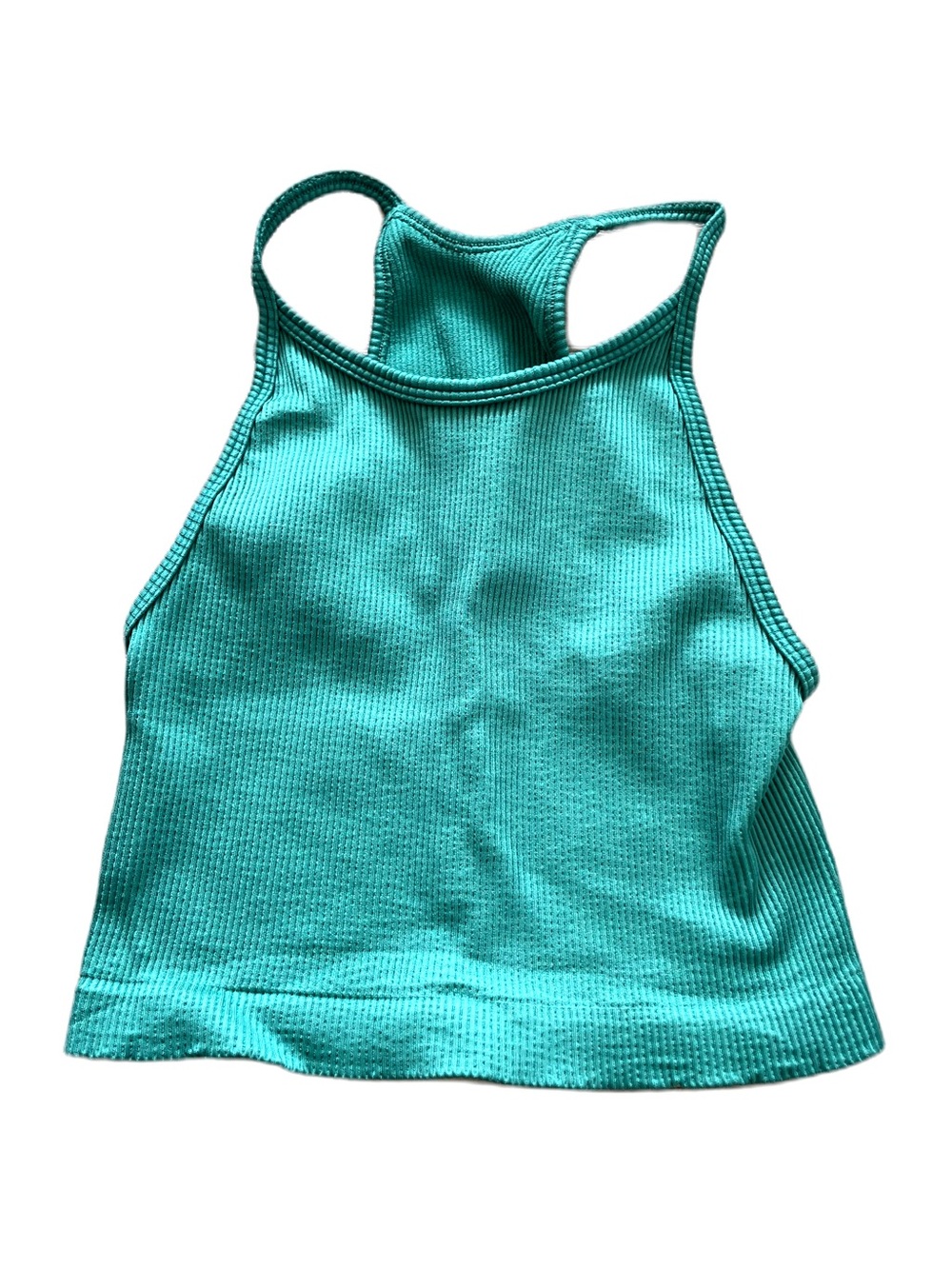 ❤️ GAP FIT SEAMLESS RIBBED BRAMI GREEN SPORTS BRA TOP SIZE XS/S